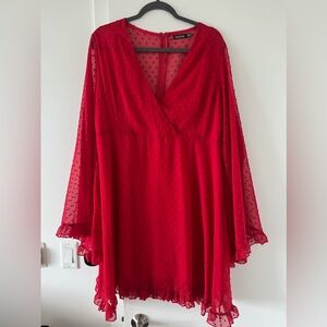 Boohoo dress adorable red